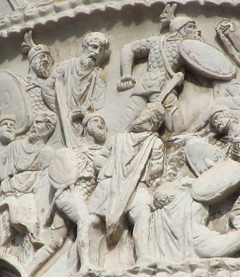 Colonna di Marco Aurelio - Marco Aurelio guida i legionari