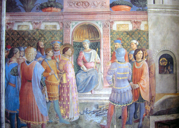 Cappella Niccolina - San Lorenzo condotto alla presenza dell’imperatore Licinio Valeriano per essere giudicato