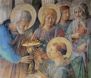 Niccolina Chapel - St. Stephen receiving the diaconate by St. Peter