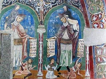 Santi Quattro Coronati Basilica - Frescoes of the Gothic Hall, San Domenico