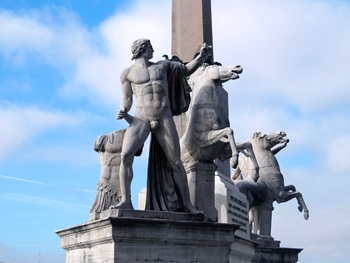 Dioscuri statues at Quirinale square